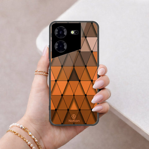 Tecno Pova 5 Pro Cover - ONation Pyramid Series - HQ Ultra Shine Premium Infinity Glass Soft Silicon Borders Case