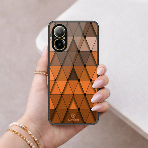 Realme C67 4G Cover - ONation Pyramid Series - HQ Ultra Shine Premium Infinity Glass Soft Silicon Borders Case