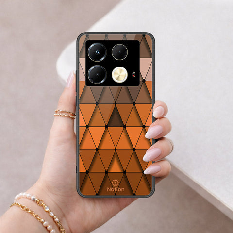 Infinix Note 40 Pro 5G Cover - ONation Pyramid Series - HQ Ultra Shine Premium Infinity Glass Soft Silicon Borders Case