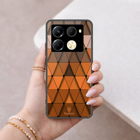 Infinix Note 40 Pro Cover - ONation Pyramid Series - HQ Ultra Shine Premium Infinity Glass Soft Silicon Borders Case