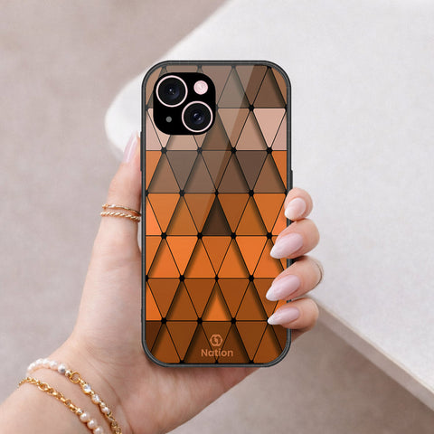 iPhone 15 Cover - ONation Pyramid Series - HQ Ultra Shine Premium Infinity Glass Soft Silicon Borders Case