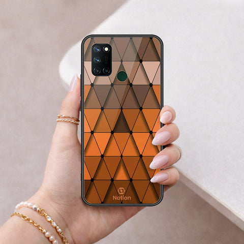 Realme 7i Cover - ONation Pyramid Series - HQ Ultra Shine Premium Infinity Glass Soft Silicon Borders Case
