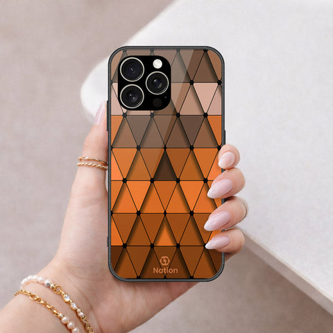 IPhone 15 Pro Max Cover - ONation Pyramid Series - HQ Ultra Shine Premium Infinity Glass Soft Silicon Borders Case