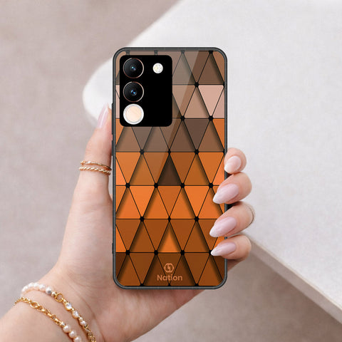 Vivo Y200 5G Cover - ONation Pyramid Series - HQ Ultra Shine Premium Infinity Glass Soft Silicon Borders Case