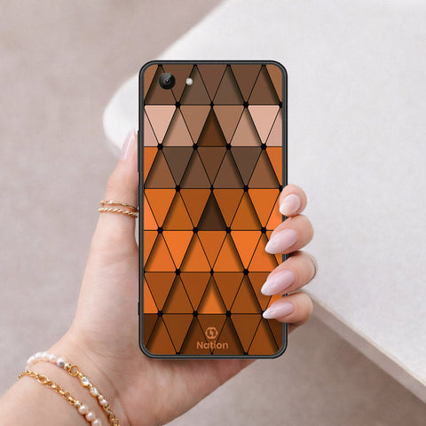 Vivo Y81s Cover - ONation Pyramid Series - HQ Ultra Shine Premium Infinity Glass Soft Silicon Borders Case