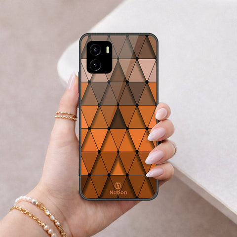Vivo Y10 Cover - ONation Pyramid Series - HQ Ultra Shine Premium Infinity Glass Soft Silicon Borders Case