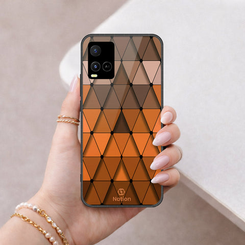 Vivo Y32 Cover - ONation Pyramid Series - HQ Ultra Shine Premium Infinity Glass Soft Silicon Borders Case