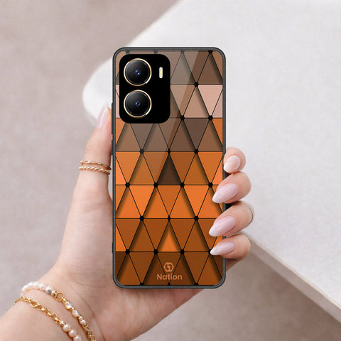 Vivo iQOOZ7i Cover - ONation Pyramid Series - HQ Ultra Shine Premium Infinity Glass Soft Silicon Borders Case