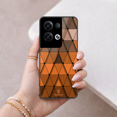Oppo Reno 8 Pro Plus Cover - ONation Pyramid Series - HQ Ultra Shine Premium Infinity Glass Soft Silicon Borders Case