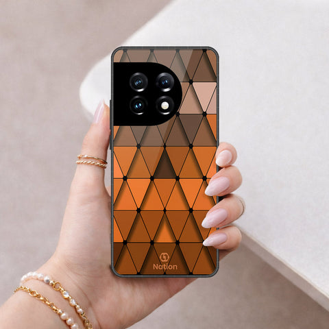 OnePlus Ace 2 Pro Cover - ONation Pyramid Series - HQ Ultra Shine Premium Infinity Glass Soft Silicon Borders Case