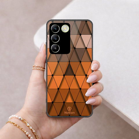 Vivo Y200e Cover - ONation Pyramid Series - HQ Ultra Shine Premium Infinity Glass Soft Silicon Borders Case