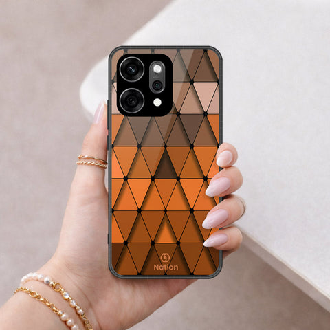 Oppo Reno 14 Pro Cover - ONation Pyramid Series - HQ Ultra Shine Premium Infinity Glass Soft Silicon Borders Case