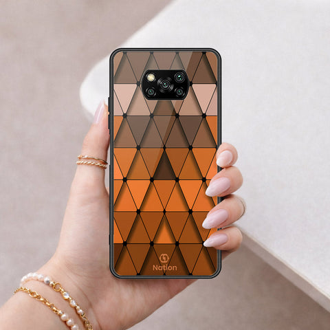 Xiaomi Poco X3 Cover - ONation Pyramid Series - HQ Ultra Shine Premium Infinity Glass Soft Silicon Borders Case
