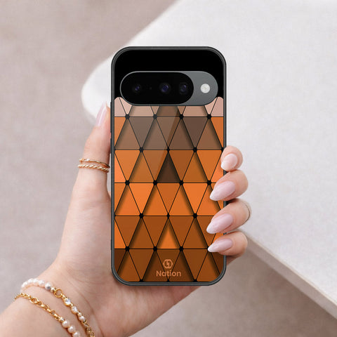 Google Pixel 10 Cover - ONation Pyramid Series - HQ Ultra Shine Premium Infinity Glass Soft Silicon Borders Case