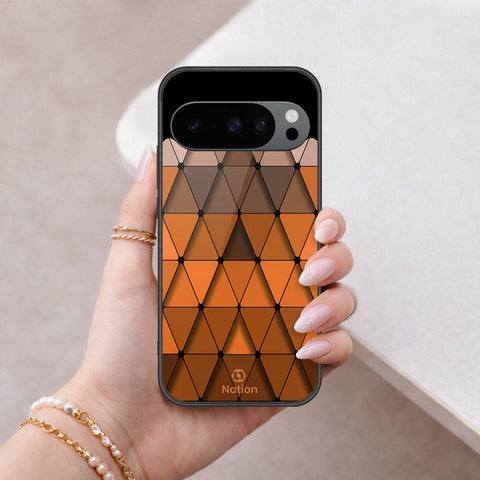 Google Pixel 9 Pro XL Cover - ONation Pyramid Series - HQ Ultra Shine Premium Infinity Glass Soft Silicon Borders Case