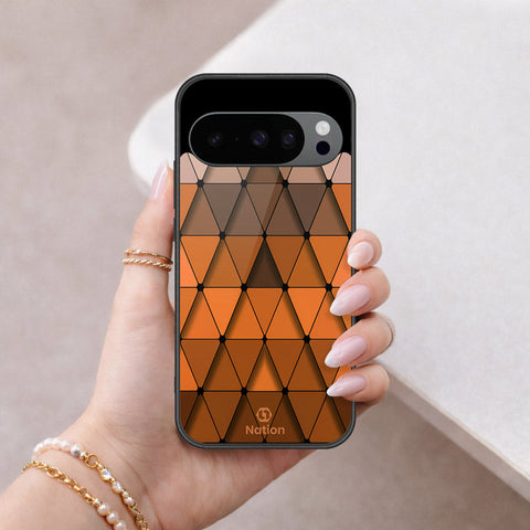 Google Pixel 9 Pro Cover - ONation Pyramid Series - HQ Ultra Shine Premium Infinity Glass Soft Silicon Borders Case