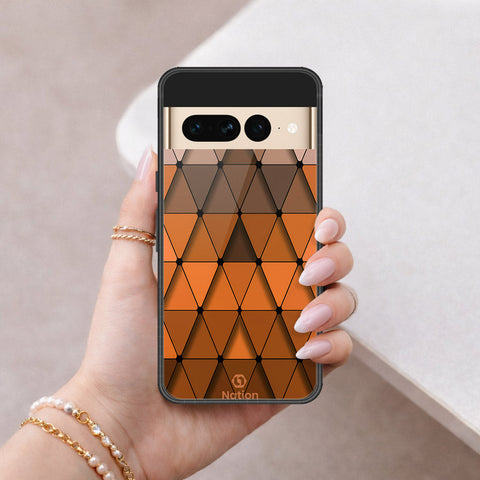 Google Pixel 7 Pro Cover - ONation Pyramid Series - HQ Ultra Shine Premium Infinity Glass Soft Silicon Borders Case