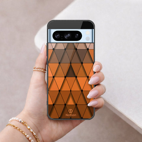 Google Pixel 8 Pro Cover - ONation Pyramid Series - HQ Ultra Shine Premium Infinity Glass Soft Silicon Borders Case