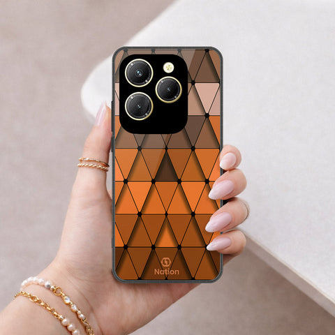 Infinix Hot 40 Pro Cover - ONation Pyramid Series - HQ Ultra Shine Premium Infinity Glass Soft Silicon Borders Case