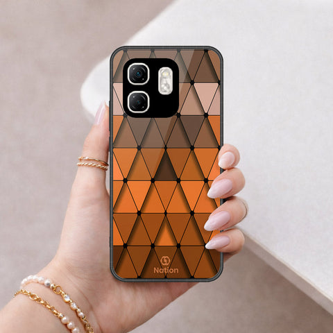 Infinix Hot 50i Cover - ONation Pyramid Series - HQ Ultra Shine Premium Infinity Glass Soft Silicon Borders Case