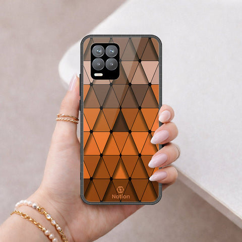 Realme 8 Pro Cover - ONation Pyramid Series - HQ Ultra Shine Premium Infinity Glass Soft Silicon Borders Case