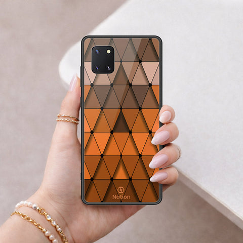 Samsung Galaxy Note 10 Lite Cover - ONation Pyramid Series - HQ Ultra Shine Premium Infinity Glass Soft Silicon Borders Case