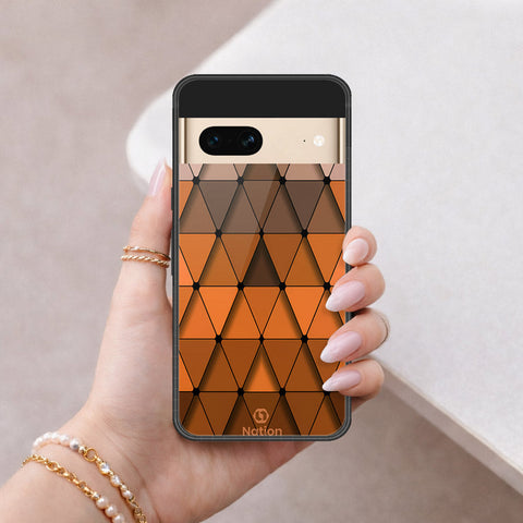 Google Pixel 7 Cover - ONation Pyramid Series - HQ Ultra Shine Premium Infinity Glass Soft Silicon Borders Case
