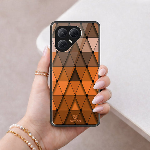 Tecno Pova 7 4G Cover - ONation Pyramid Series - HQ Ultra Shine Premium Infinity Glass Soft Silicon Borders Case