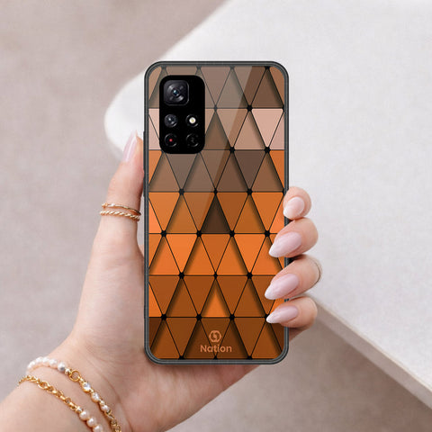 Xiaomi Redmi Note 11T 5G Cover - ONation Pyramid Series - HQ Ultra Shine Premium Infinity Glass Soft Silicon Borders Case
