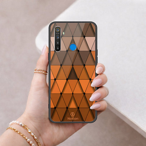 Realme Narzo 20A Cover - ONation Pyramid Series - HQ Ultra Shine Premium Infinity Glass Soft Silicon Borders Case