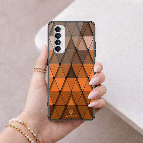 Oppo Reno 4 Pro Cover - ONation Pyramid Series - HQ Ultra Shine Premium Infinity Glass Soft Silicon Borders Case