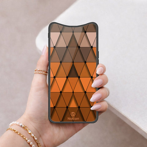 Oppo Find X Cover - ONation Pyramid Series - HQ Ultra Shine Premium Infinity Glass Soft Silicon Borders Case