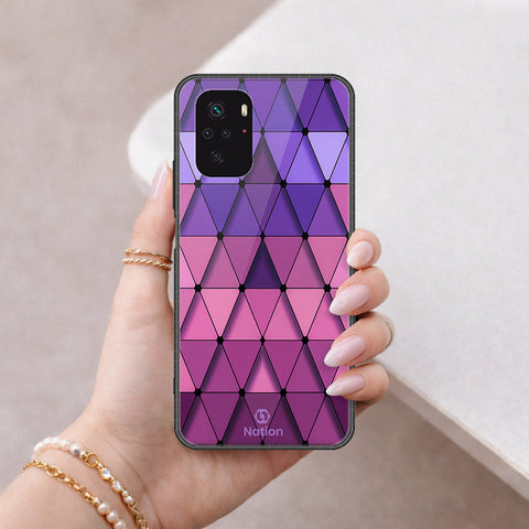 Xiaomi Redmi Note 10 4G Cover - ONation Pyramid Series - HQ Ultra Shine Premium Infinity Glass Soft Silicon Borders Case