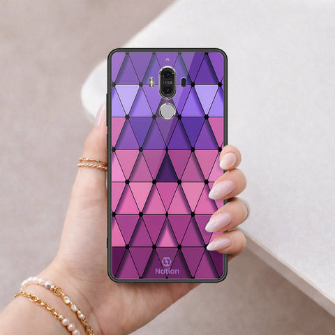 Huawei Mate 9 Cover - ONation Pyramid Series - HQ Ultra Shine Premium Infinity Glass Soft Silicon Borders Case