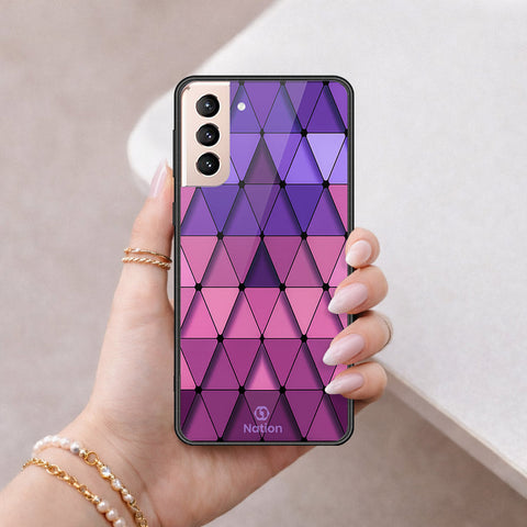 Samsung Galaxy S21 Plus 5G Cover - ONation Pyramid Series - HQ Ultra Shine Premium Infinity Glass Soft Silicon Borders Case