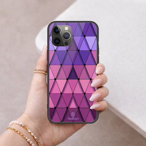 iPhone 12 Pro - ONation Pyramid Series - HQ Ultra Shine Premium Infinity Glass Soft Silicon Borders Case