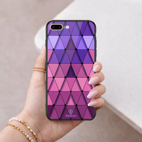 iPhone 8 Plus / 7 Plus - ONation Pyramid Series - HQ Ultra Shine Premium Infinity Glass Soft Silicon Borders Case