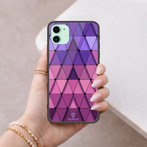 iPhone 11 - ONation Pyramid Series - HQ Ultra Shine Premium Infinity Glass Soft Silicon Borders Case