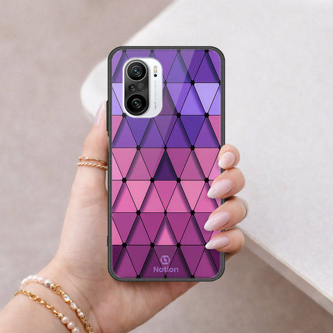 Xiaomi Redmi K40 Cover - ONation Pyramid Series - HQ Ultra Shine Premium Infinity Glass Soft Silicon Borders Case