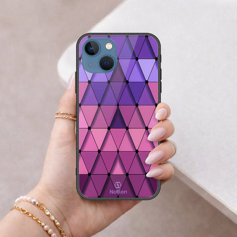 iPhone 13 Cover - ONation Pyramid Series - HQ Ultra Shine Premium Infinity Glass Soft Silicon Borders Case
