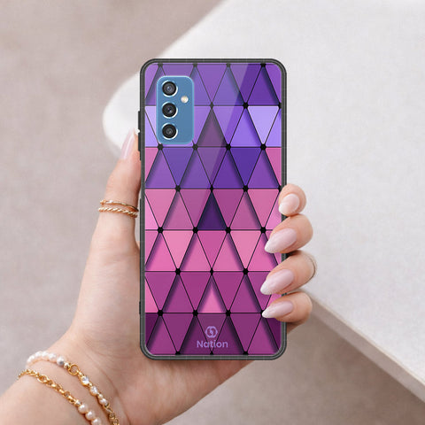 Samsung Galaxy M52 5G Cover - ONation Pyramid Series - HQ Ultra Shine Premium Infinity Glass Soft Silicon Borders Case