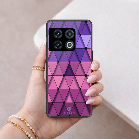 OnePlus 10 Pro Cover - ONation Pyramid Series - HQ Ultra Shine Premium Infinity Glass Soft Silicon Borders Case