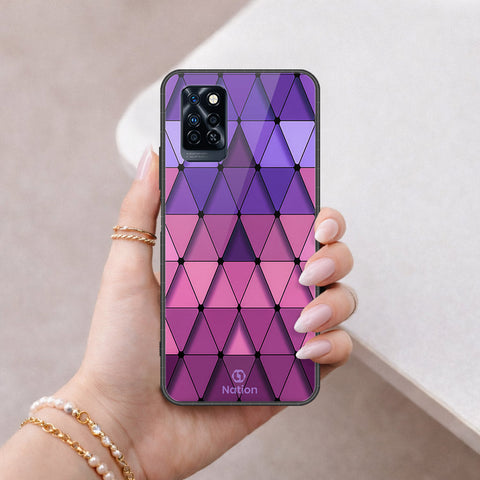 Infinix Note 10 Pro Cover - ONation Pyramid Series - HQ Ultra Shine Premium Infinity Glass Soft Silicon Borders Case