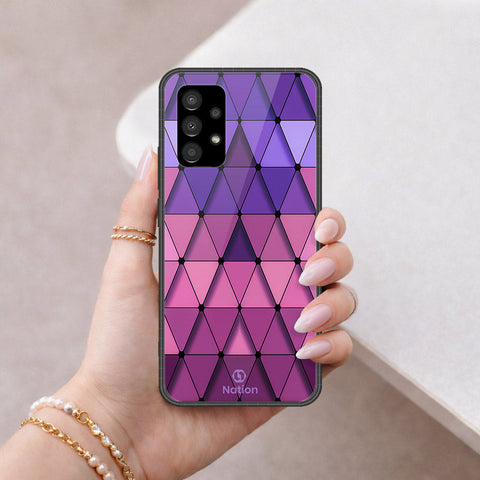 Samsung Galaxy A73 5G Cover - ONation Pyramid Series - HQ Ultra Shine Premium Infinity Glass Soft Silicon Borders Case