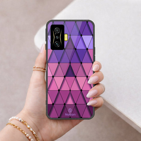 Xiaomi Poco F4 GT Cover - ONation Pyramid Series - HQ Ultra Shine Premium Infinity Glass Soft Silicon Borders Case