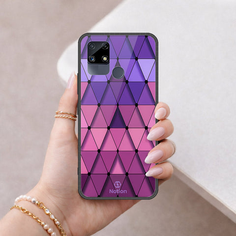 Realme Narzo 30 Cover - ONation Pyramid Series - HQ Ultra Shine Premium Infinity Glass Soft Silicon Borders Case