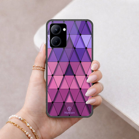 Realme C33 Cover - ONation Pyramid Series - HQ Ultra Shine Premium Infinity Glass Soft Silicon Borders Case