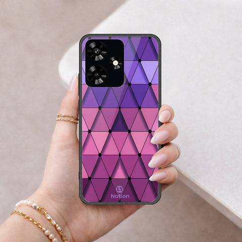 Infinix Hot 30 Cover - ONation Pyramid Series - HQ Ultra Shine Premium Infinity Glass Soft Silicon Borders Case