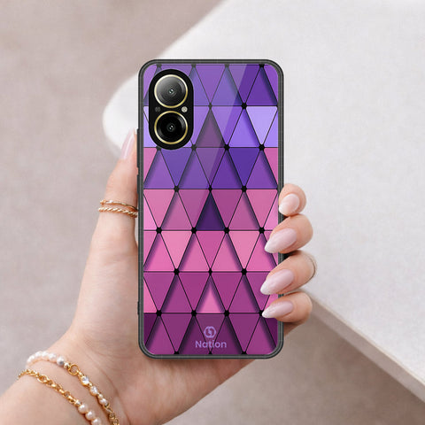 Realme C67 4G Cover - ONation Pyramid Series - HQ Ultra Shine Premium Infinity Glass Soft Silicon Borders Case
