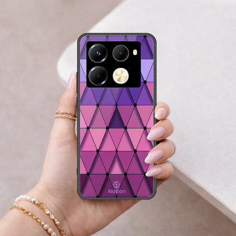 Infinix Note 40 Pro Cover - ONation Pyramid Series - HQ Ultra Shine Premium Infinity Glass Soft Silicon Borders Case